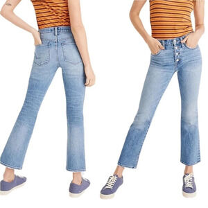 Madewell Cali Demi Button Fly‎ Boot Cut Jeans Size 26 Light Blue